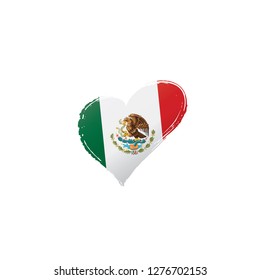 Mexican flag, vector illustration on a white background