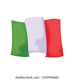 mexican flag in white background vector illustration design