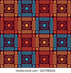 Mexican flowers pattern background design, Mexico culture tourism landmark latin and party theme Vector illustration