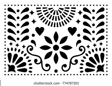 Patrón vectorial de arte folclórico mexicano, diseño colorido con flores inspiradas en el arte tradicional de México.
Fondo feliz con flores y formas abstractas aisladas en blanco 