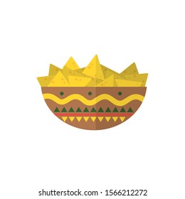Mexican food bowl design, Mexico culture tourism landmark latin and party theme Vector illustration