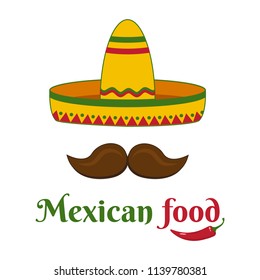 Mexican food. Colorful banner. Vector illustration