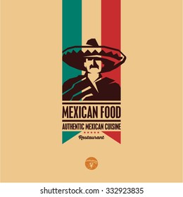 Mexican Food, Mexican Cuisine Restaurant Logo, Mexican Man Icon