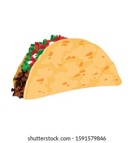 Mexican food design, Mexico culture tourism landmark latin and party theme Vector illustration