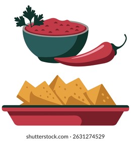 Mexican food dishes cartoon set isolated vector illustration on white background