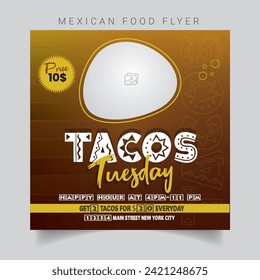 Mexican Food Flyer Template Design 