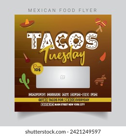 Mexican Food Flyer Template Design 