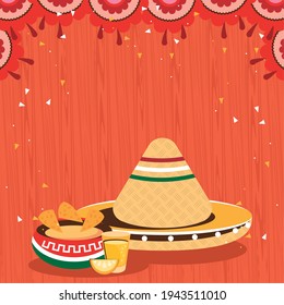 mexican food and hat icons