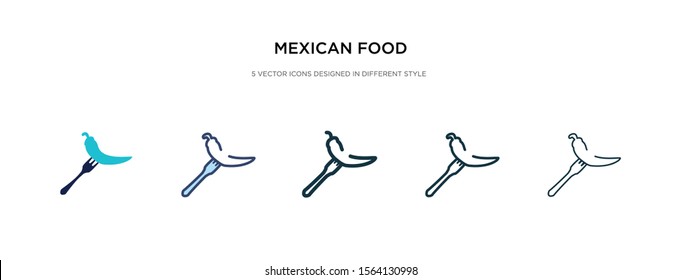 mexican food icon in different style vector illustration. two colored and black mexican food vector icons designed in filled, outline, line and stroke style can be used for web, mobile, ui