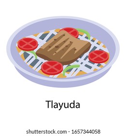 Mexican food icon. Isometric of mexican food vector icon for web design isolated on white background