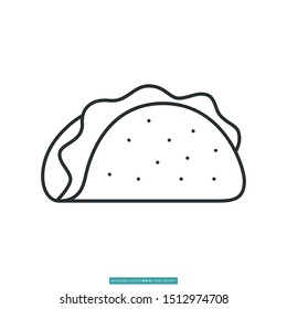 Mexican food icon vector illustration logo template for many purpose. Isolated on white background.
