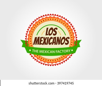 Mexican food logo. Badges, labels, logotype for Mexican food. Mexican vector logo design template 