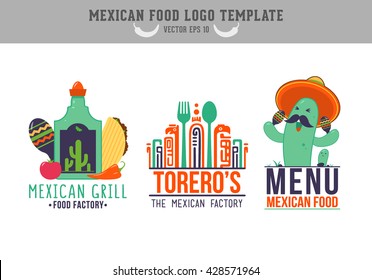 Mexican food logo. Logo design food vector template