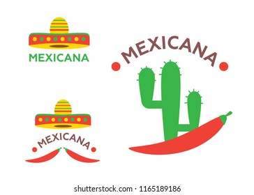 Mexican food logo. Mexican Fast food logotype template 