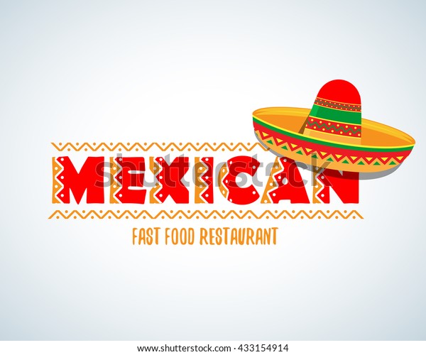 Mexican food logo. Mexican Fast\
food logotype template. Isolated Vector logo design\
template.