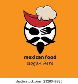 mexican food logo label emblem badges sombrero tequila bottle guitar element vector illustration mexican food vector badge mexican food vector label
