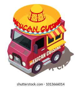Mexican food machine icon. Isometric illustration of mexican food machine vector icon for web