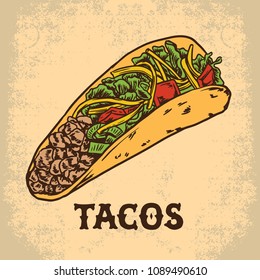 Mexican food menu 