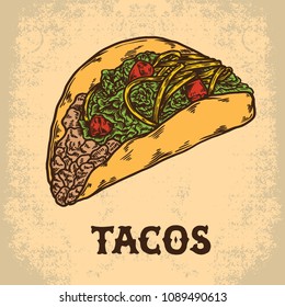 Mexican food menu 
