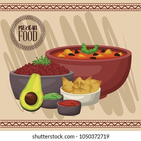Mexican food menu card