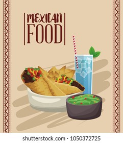 Mexican food menu card