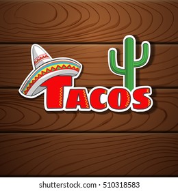 Mexican food restaurant logotype