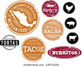 Mexican Food Restaurant Menu Clip Art