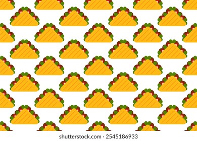 Mexican food seamless pattern background template. Seamless pattern background with food icon element design assets