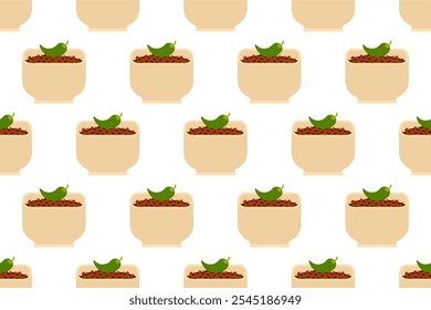 Mexican food seamless pattern background template. Seamless pattern background with food icon element design assets