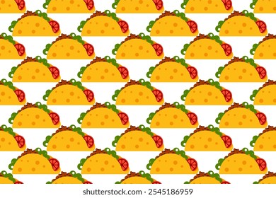 Mexican food seamless pattern background template. Seamless pattern background with food icon element design assets