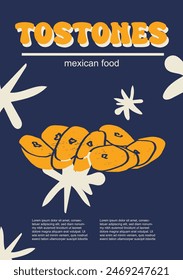 Mexican food set vector illustration. Engraved tostones, bundle of traditional dishes, homemade and restaurant dinner dishes and sauces cooking in cuisine of Mexico