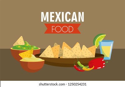 mexican food with spicy chile pepper