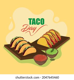mexican food taco day poster