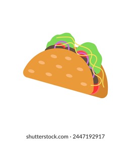 Mexican food taco icon design