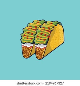 mexican food taco vector illustration svg