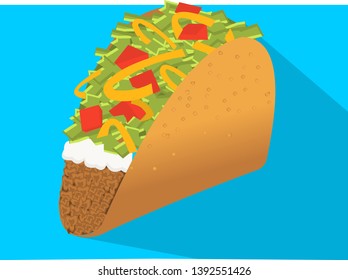 Mexican food, Tacos, texmex, vector