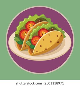 Comida mexicana Tacos Arte vectorial