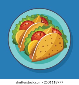 Comida mexicana Tacos Arte vectorial