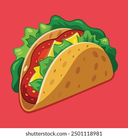 Mexican food Tacos vector art