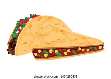 mexican food and tradicional culture with tacos icon cartoon vector illustration graphic design