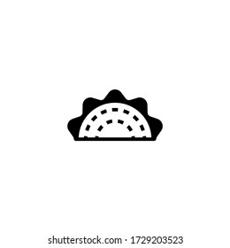 Mexican food vector icon in black solid flat design icon isolated on white background