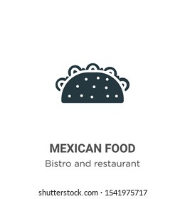 Mexican food vector icon on white background. Flat vector mexican food icon symbol sign from modern bistro and restaurant collection for mobile concept and web apps design.