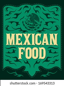 Mexican Food - Vintage restaurant menu design - western style
