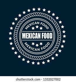 mexican food vintage stamp, 