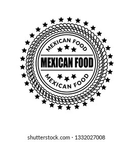 mexican food vintage stamp, 