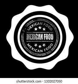 mexican food vintage stamp, 