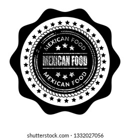 mexican food vintage stamp, 