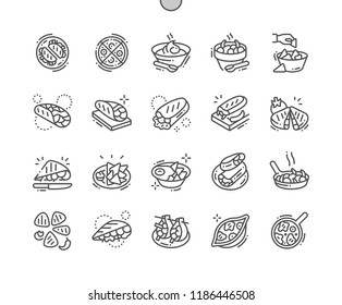 Mexican food Well-crafted Pixel Perfect Vector Thin Line Icons 30 2x Grid for Web Graphics and Apps. Simple Minimal Pictogram svg