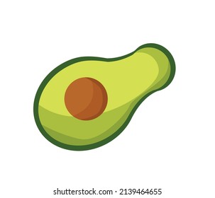Mexikanische Früchte. Avocado. Vektorgrafik-Illustration.