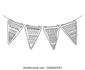 mexican garlands design over white